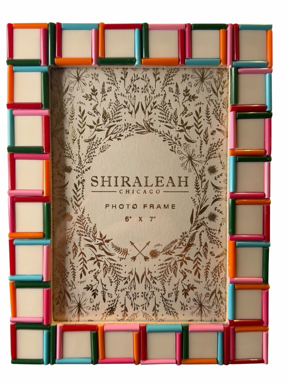 Shiraleah Chicago Viva Window Pane 5x7 Multicolor Resin Photo Frame